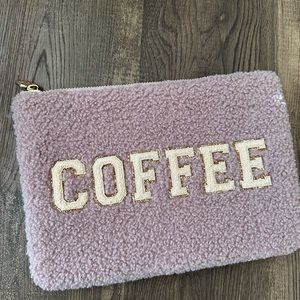 Stoney clover lane cozy mauve flat patch with sand glitter varsity letters sewn